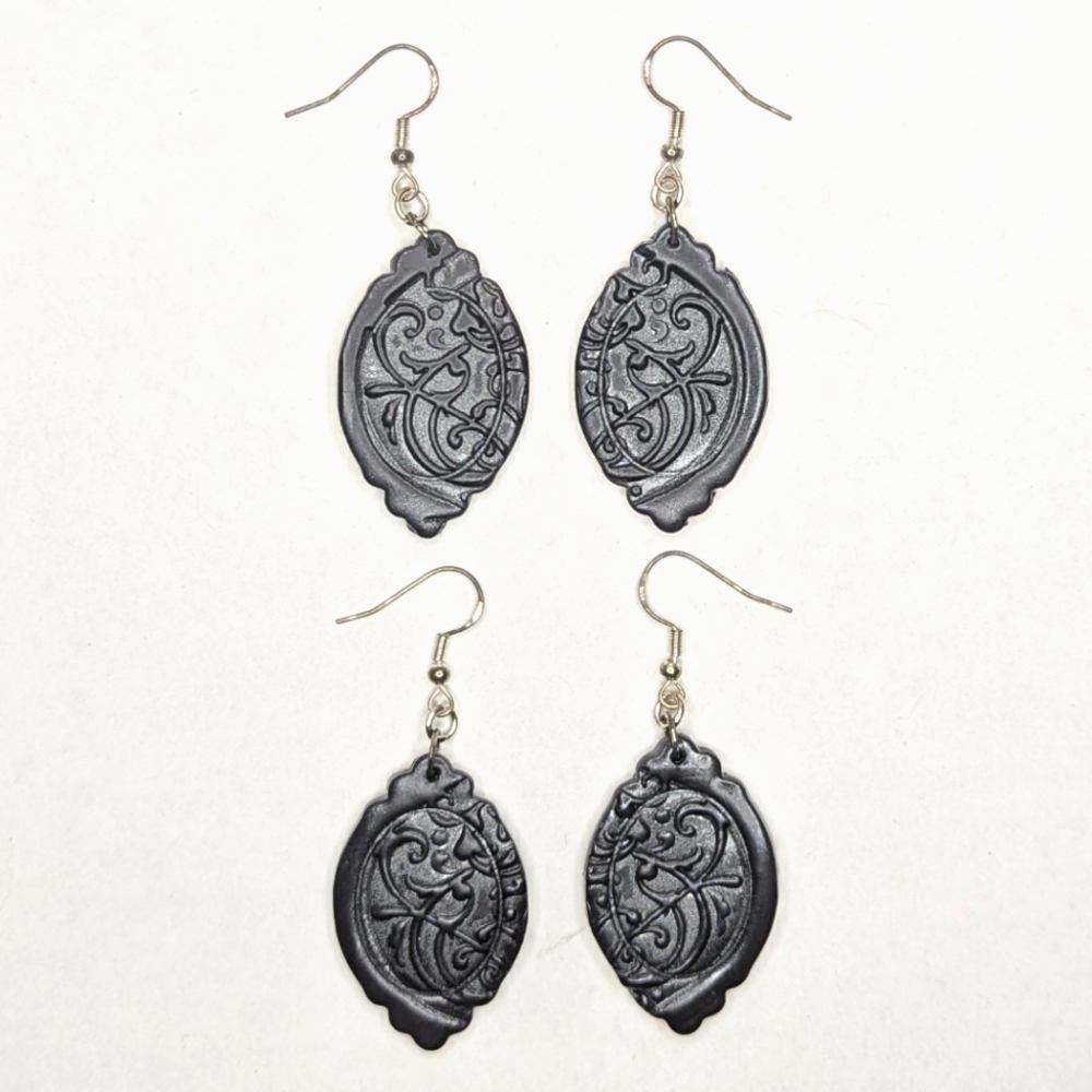 Gothic Art Nouveau Earrings - Picture 7 of 9